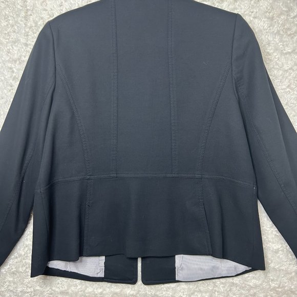 Talbots Petite Women's Black Button Up Twill Military Double Button Size 16P - Picture 5 of 7